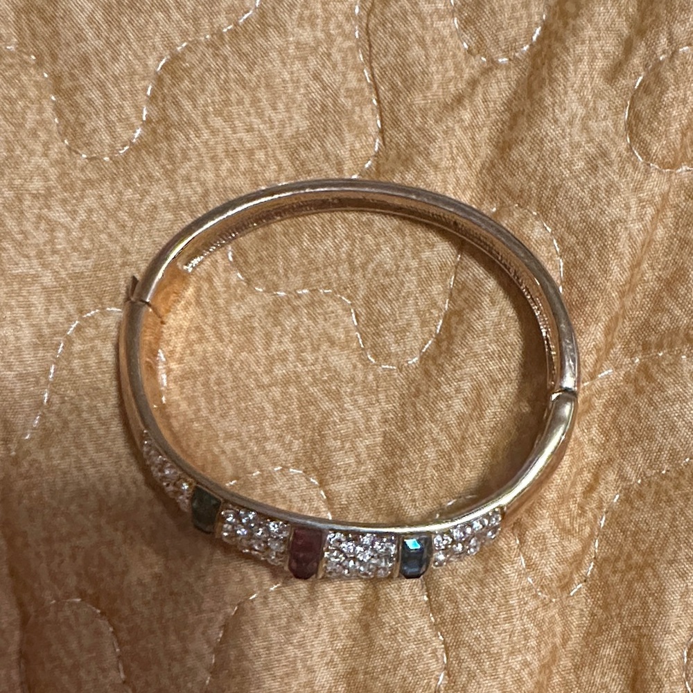 Bracelet Elegant Gold and Multicolor Stone - Picture 3 of 6